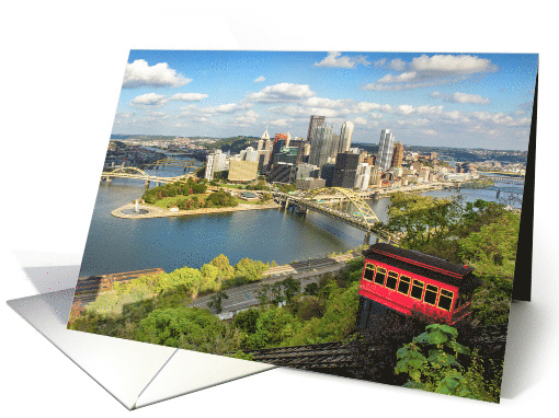 Greetings from Pittsburgh Pennsylvania USA Photograph of City card