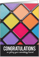 Congratulations on your Cosmetology License Colorful Eye Shadow card