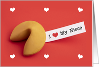 Happy Valentine’s Day I Love My Niece Fortune Cookie card