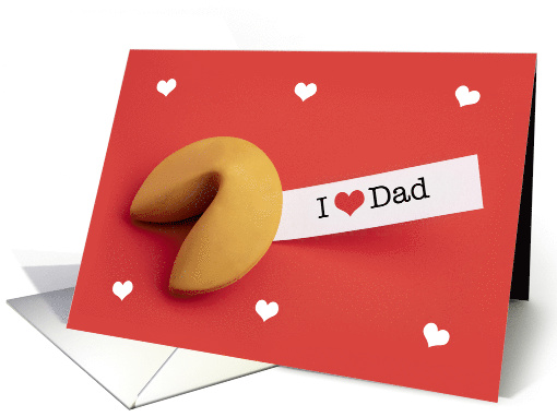 Happy Valentine's Day I Love Dad Fortune Cookie card (1723176)