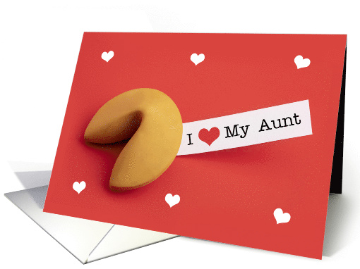 Happy Valentine's Day I Love My Aunt Fortune Cookie card (1723182)