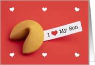 Happy Valentine’s Day I Love My Son Fortune Cookie card