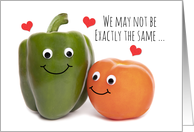 Happy Anniversary Pepper and Tomato Couple Love Humor card