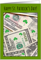 Happy St Patricks Day For Anyone Money Card Humor card