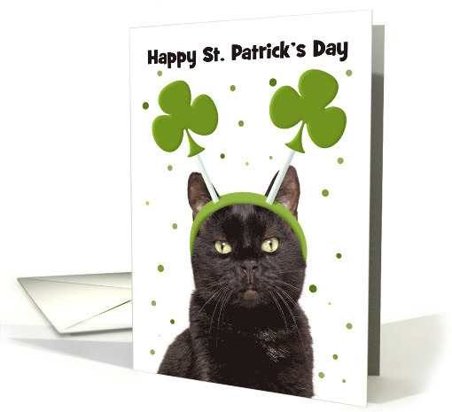 Happy St Patricks Day For Anyone Black Cat in Shamrock... (1725808)