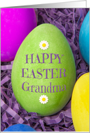 Happy Easter Grandma Dyed Eggs Close Up card