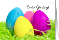 Happy Easter For Anyone Colored Eggs Photograph card