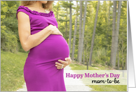 Happy Mothers Day Mom To Be Pregnant Belly Photograph card