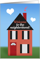 Welcome to the Neighborhood Illustrated Simple House card