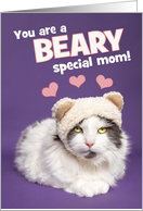 Happy Mother’s Day Cute Cat in Bear Hat Humor card