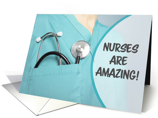 Happy Nurses Day Medical Person in Scrubs With... (1729878)