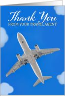 Thank You From Your Travel Agent Commercial Airplane Photograph card