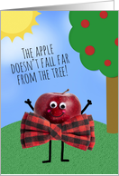 Happy Father’s Day Apple Doesn’t Fall Far From Tree Humor card