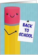 Back To School Pencil Illustration Humor card