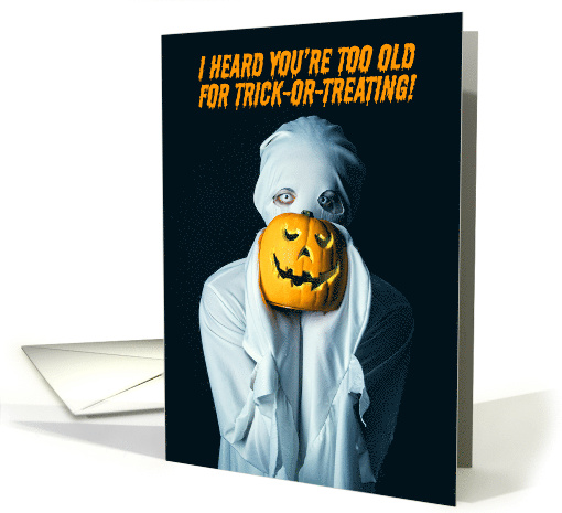 Happy Halloween Getting Older Ghost Pumpkin Humor card (1743784)