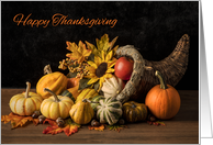 Happy Thanksgiving For Anyone Beautiful Cornucopia Photograph card