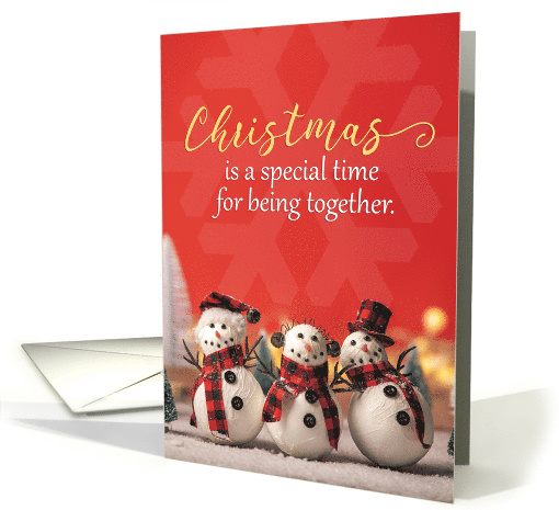 Merry Christmas For Anyone Cute Snowmen Photograph card (1747530)