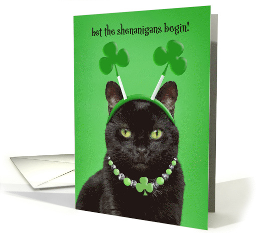 Happy St Patricks Day For Anyone Black Cat Ready for... (1756680)
