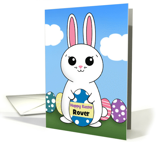 Happy Easter For Pet Custom Name Bunny With Easter Egg card (1760398)