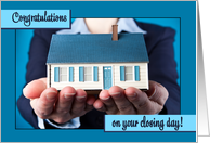Congratulations on House Closing Day from Real Estate Agent card