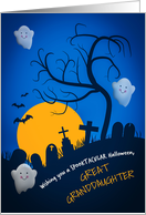 Happy Halloween Great Granddaughter Spooky Cemetery with Ghosts card