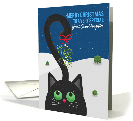 Merry Christmas Great Granddaughter Cute Cat WIth... (1793200)