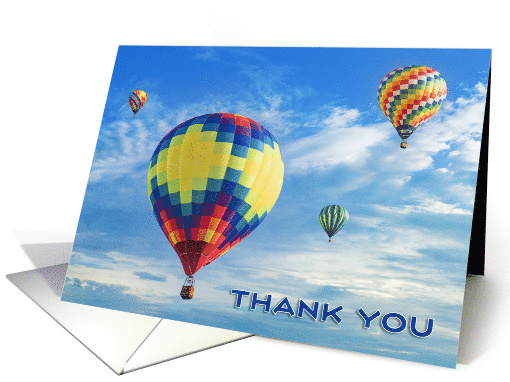 Thank You For Anyone Hot Air Balloons Photograph card (1797344)