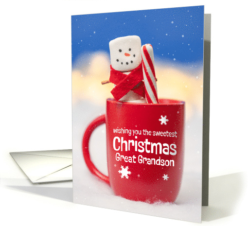 Merry Christmas Great Grandson Marshmallow Snowman With... (1805848)
