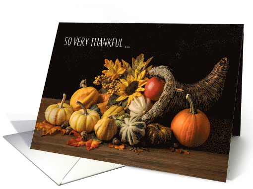 Happy Thanksgiving Thankful for You Cornucopia card (1806188)