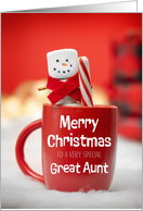 Merry Christmas Very Special Great Aunt Marshmallow Snowman card