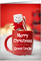 Merry Christmas Very Special Great Uncle Marshmallow Snowman card