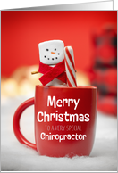 Merry Christmas Very Special Chiropractor Marshmallow Snowman card