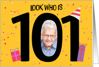 Happy 101st Birthday Big 101 Picture Frame Your Custom Photo Here card