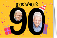 Happy 90th Birthday Big 90 Picture Frame Your Custom Photo Here card