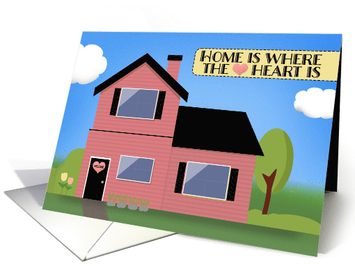 Happy Valentines Day From Your Realtor Cute Pink House card (1816096)