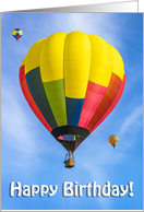 Happy Birthday For Anyone Hot Air Balloons Photograph card