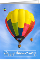 Happy Anniversary For Anyone Hot Air Balloons Photograph card
