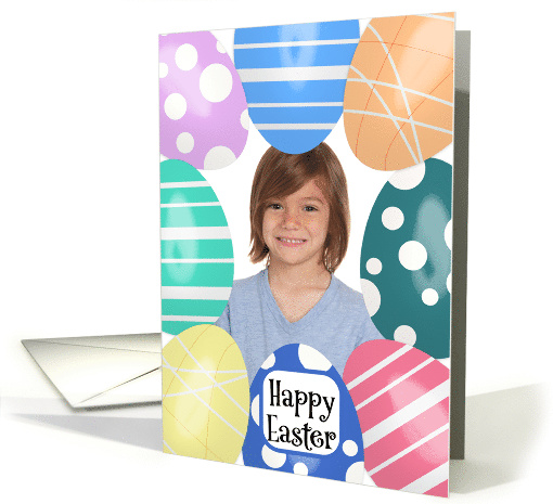 Happy Easter Multi Egg Frame Add Yout Photo Here card (1824946)