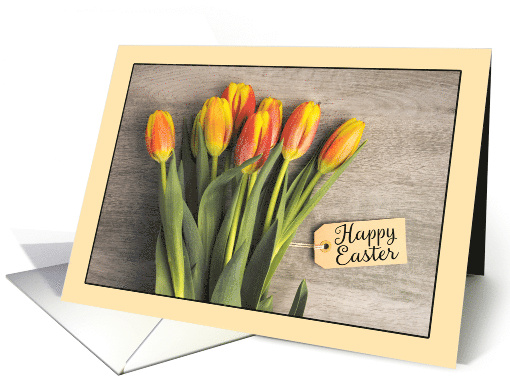 Happy Easter For Anyone Fresh Cut Yelllow and Red Tulips... (1827800)