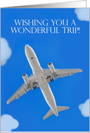 Wishing You A Wonderful Trip Airplane in the Sky For Anyone card