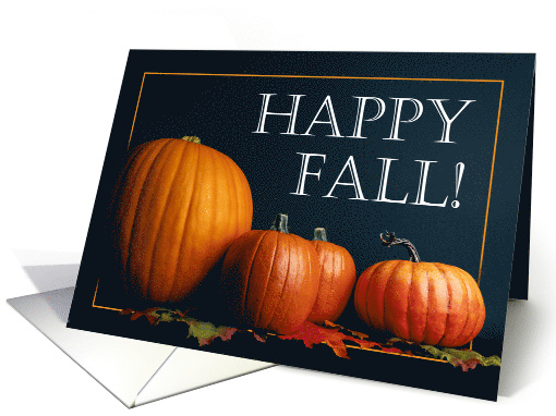 Happy Fall Pumpkins Still Life Photograph card (1876692)