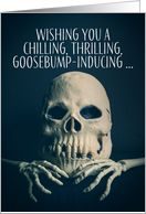 Happy Halloween For Anyone Creepy Skeleton Photograph card