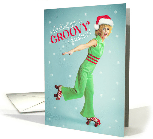 Merry Christmas For Anyone Vintage 1970s Dressed Woman in... (1891596)