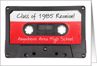 Class Reunion Blank Cassette Nostalgic Customizable Invitation card