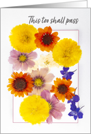 Encouragement For Anyone Beautiful Dried Pressed Flowers card