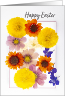 Happy Easter For Anyone Beautiful Dried Pressed Flowers card