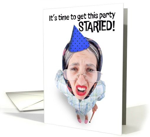 Happy Birthday Old Lady Wants to Go to Bed For Anyone Humor card