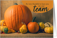 Happy Thanksgiving Business Thankful for Team Member Pumpkins