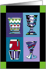 Passover Four Cups, Goblets, Wine card