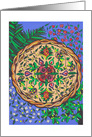 Tu B’Shvat Basket Mandala, Fruits, Flowers card